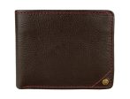 Hidesign Angle Stitch Leather Slim Bifold Wallet Brown Online