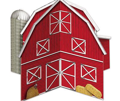 3-D Barn Centerpiece - 10 in. For Discount