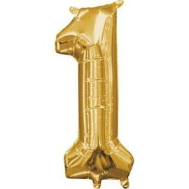 34  Gold Number Balloon - 1 For Cheap