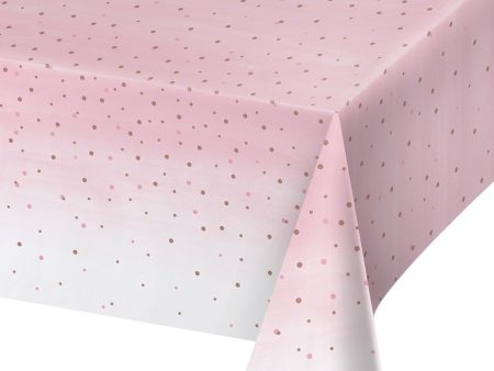 Rose Gold Geometric Tablecover Supply