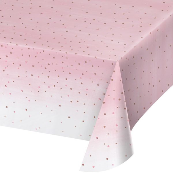 Rose Gold Geometric Tablecover Supply