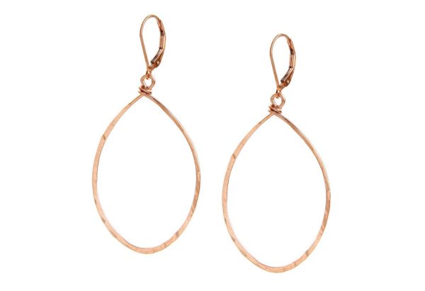 Agapantha Hanna Hammered Hoops Med Gold, Rose Gold & Silver Fashion