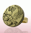 LIBERTE Etched Disc Ring  (Style R031) Fashion