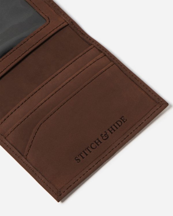 STITCH & HIDE LEATHER TIM CARD HOLDER BROWN Online