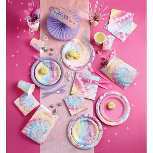 Tie Dye Party Dessert Plate Fashion