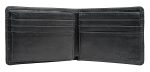 Hidesign Angle Stitch Leather Multi-Compartment Leather Wallet Black Fashion