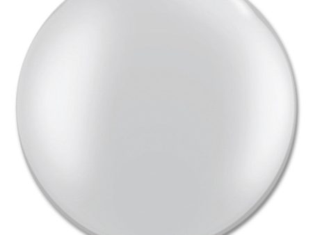 24 Inch Round Silver Pearlized Latex Balloons For Sale