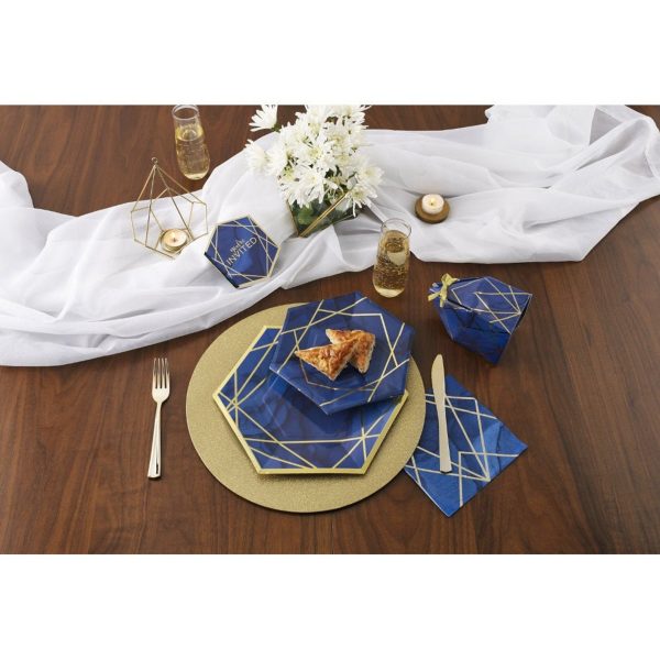 Geode Navy and Gold Small Plates Fashion