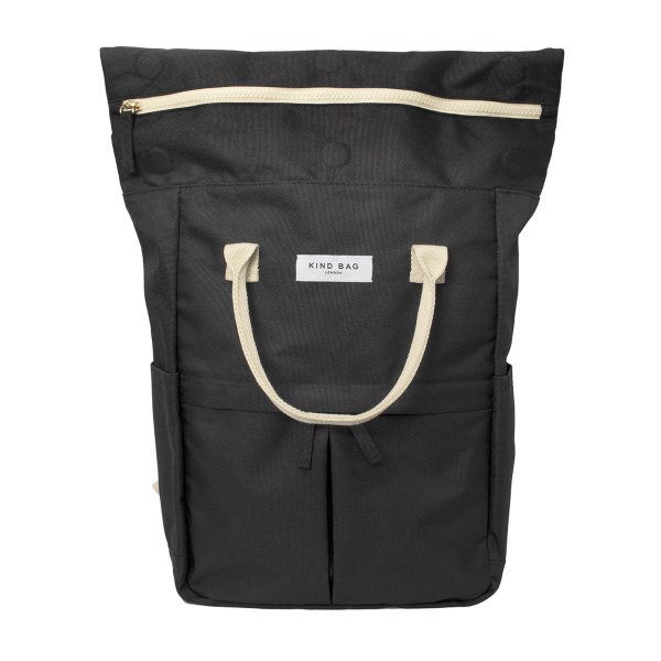 KIND BAG BACKPACK MEDIUM PEBBLE BLACK For Sale