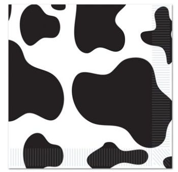 Cow Print Napkins 16 Count 2 Ply - Luncheon Size Discount