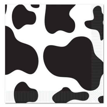 Cow Print Napkins 16 Count 2 Ply - Luncheon Size Discount