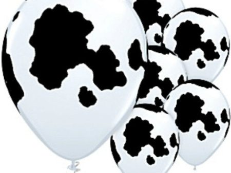 Holstein Cow Balloons 11 inch - 6 per pack  Latex Online Sale