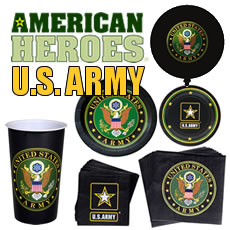 Official US Army PartyWare- 9  Plates  8 Count  Heavyweight For Cheap