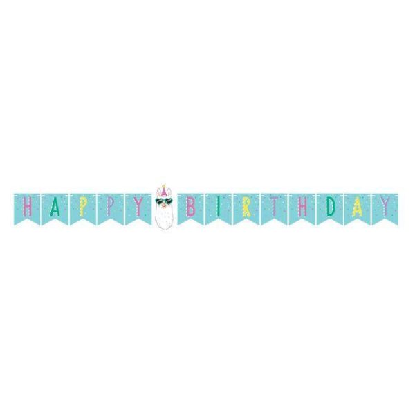 Llama Party Birthday Banner Supply