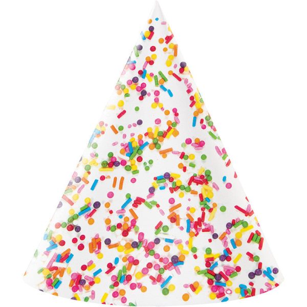 Sprinkles Party - Party Hats - 8 Count Cheap