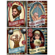 Vintage Circus Posters  4 Count Supply