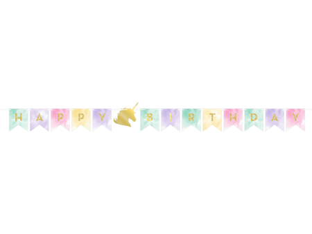 Unicorn Sparkle Birthday Banner Supply