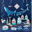 Shark Party Birthday Banner For Discount