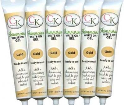 Shimmering Gold Edible Write on Cake Gel Cheap