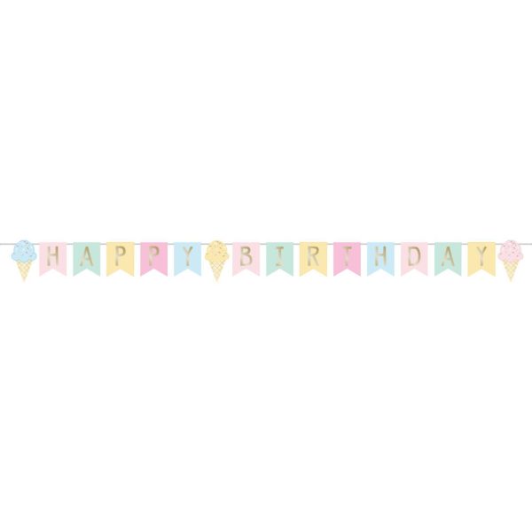 Ice Cream Birthday Banner Fashion