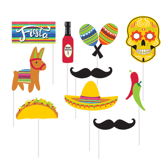 Fiesta Photo Props  10 Count Assorted sizes Supply