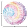 Tie Dye Party Large Plate Cheap