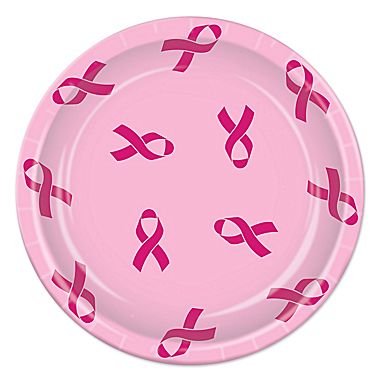 Breast Cancer Awareness Plates 9 inch 8 Count For Sale