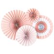 Paperlove Party Fans - Ballet Pink - 4 Count Hot on Sale