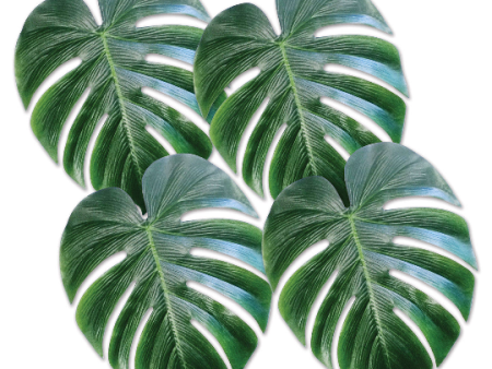 Tropical Palm Fabric Leaves  4 Count  11.5  x 13  Online Hot Sale