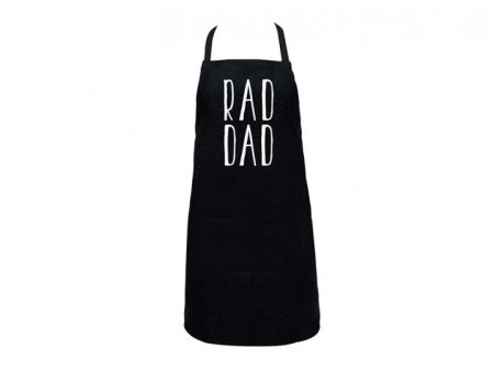 Rad Dad Black Screenprint Apron For Sale