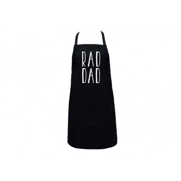 Rad Dad Black Screenprint Apron For Sale