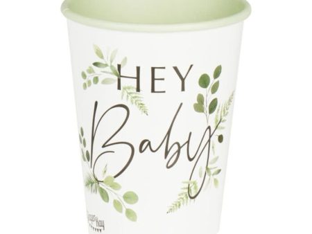 Greenery Baby Shower Cups For Cheap