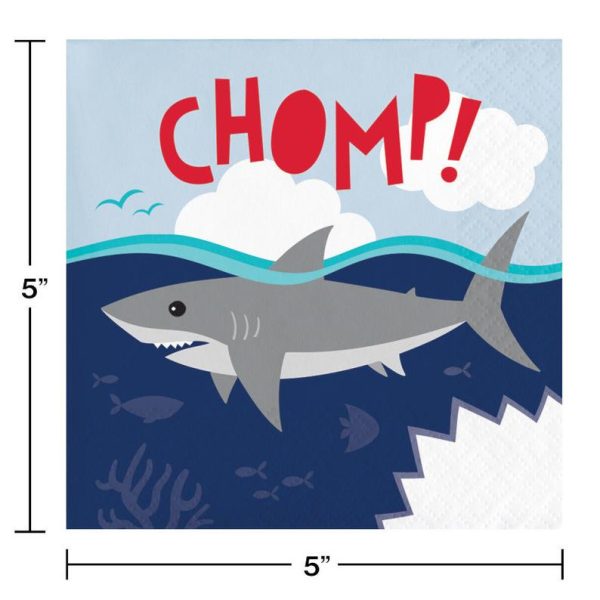 Shark Party Beverage Napkins on Sale