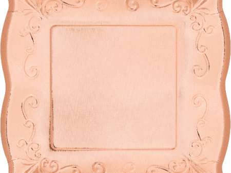 Elegant Rose Gold Square Plates  8 Count Online Sale