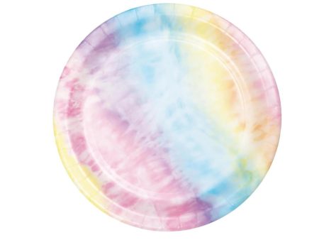 Tie Dye Party Dessert Plate Fashion