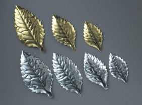 Small Gold  Silver Anniversary Foil Rose Leaves 144 ct pack Online now