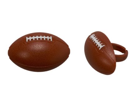 3-D Football Rings - Cupcake Topper 12 Count Online Hot Sale