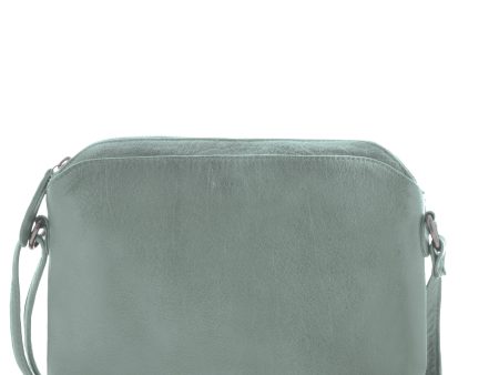 COBB & CO Claremont Leather Crossbody Sea Green Sale