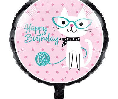 Purr-Fect Party Mylar 18  Balloon on Sale