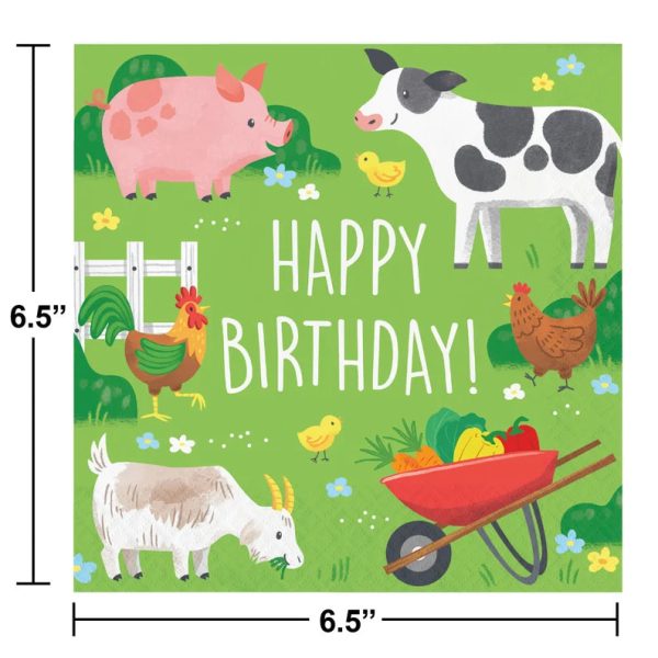 Farm Party Large Napkins Online