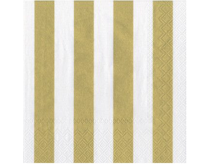 Metallic Striped Napkins - Gold Sale