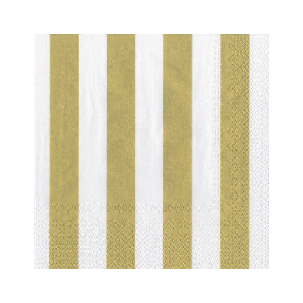 Metallic Striped Napkins - Gold Sale