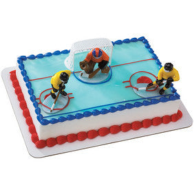 Hockey Face Off Cake Topper - DecoPac Supply