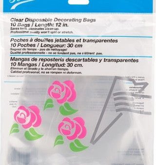 Ateco Clear Disposable Decorating Bag - 12   10 Count For Sale