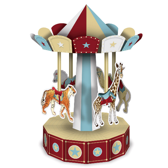 Vintage Circus Carousel - Centerpiece   10 inches For Discount