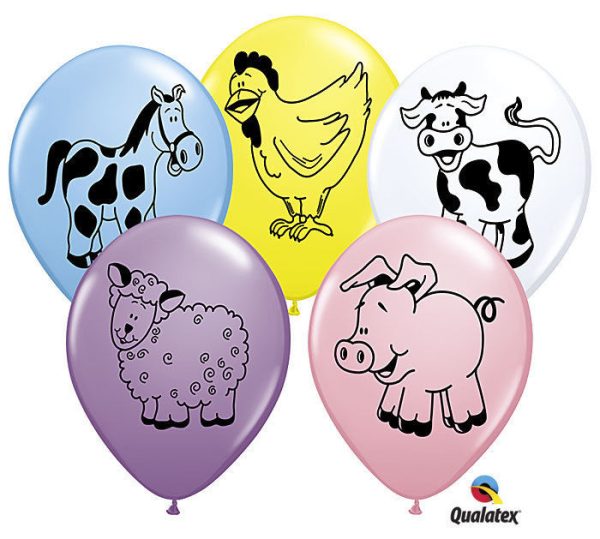 Qualatex - Farm Animal Assortment - 11  Latex 5 Count For Cheap