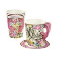 Alice in Wonderland Cup and Saucers Set Fashion