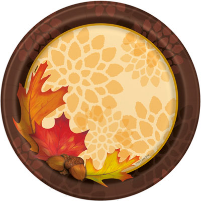 Fall Leaves Dinner Plate   9    8 Count Hot on Sale