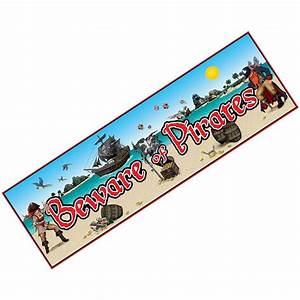 Sign Banner - Beware Of Pirates - 60  x 20  Online Sale