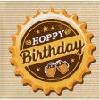 Beers and Cheers - Hoppy Birthday .Beverage Napkins -16 Count -2 Ply For Discount